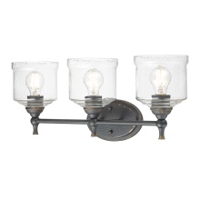 Golden 0806-BA3 ABI-HWG - Golden Lighting Keating 3-light Vanity in Antique Black Iron